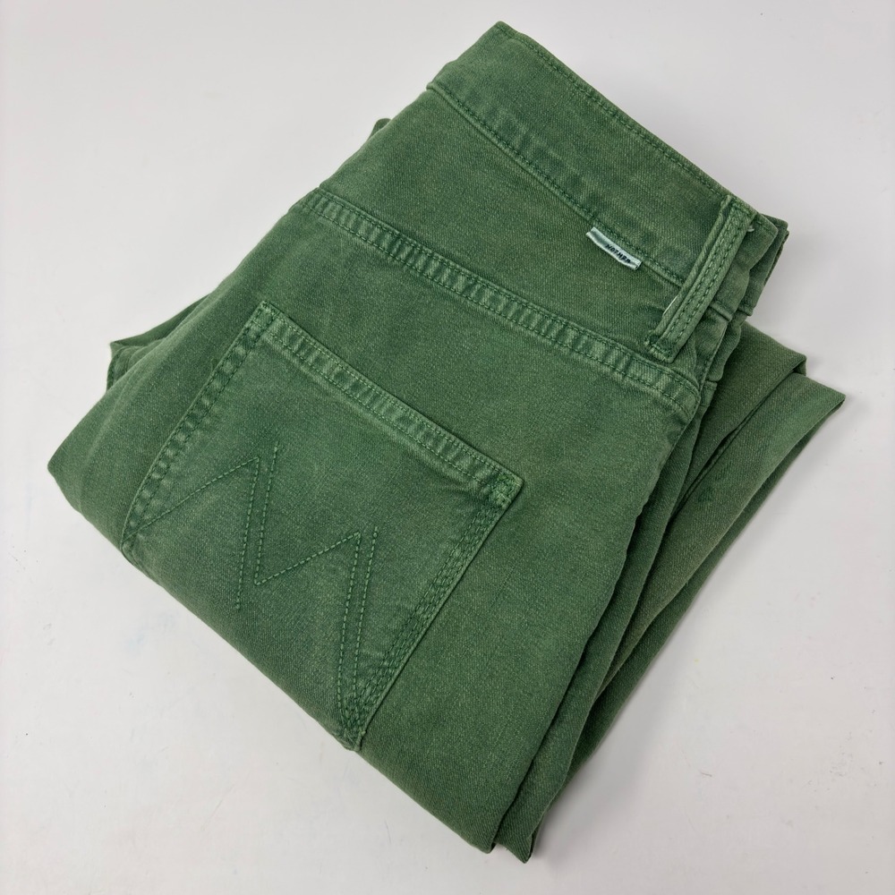 MOTHER The Wrapper Patch Springy Ankle Pants Women's 27 Amy Army Green Jogger